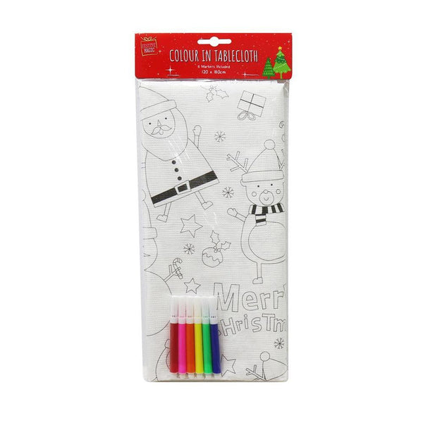 Festive Magic Colour in Christmas Tablecloth | 6 Markers Included - Choice Stores