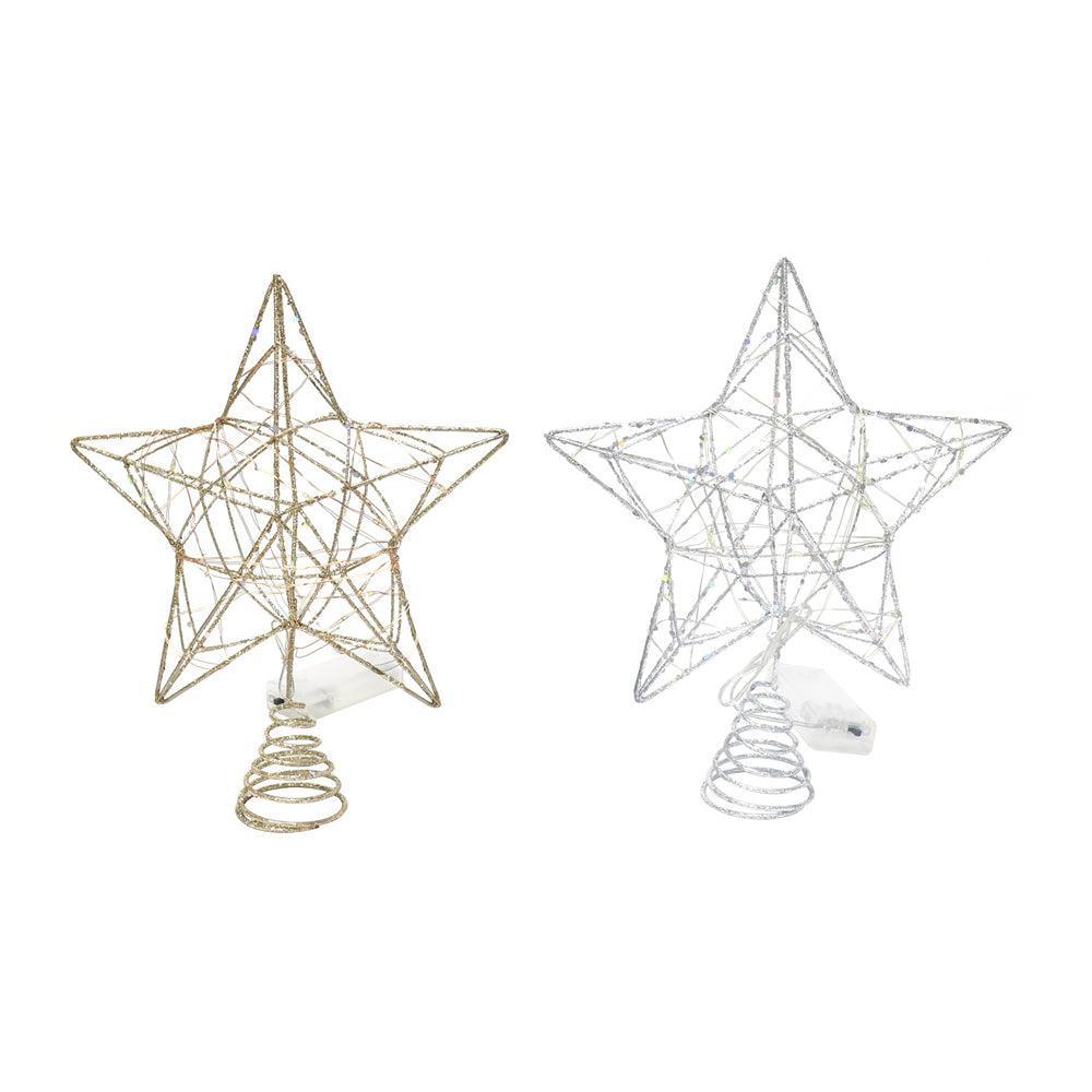 Festive Magic Cool White Battery Operated LED Light Up Star Topper Decoration | 20cm - Choice Stores