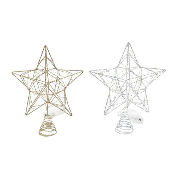 Festive Magic Cool White Battery Operated LED Light Up Star Topper Decoration | 20cm - Choice Stores