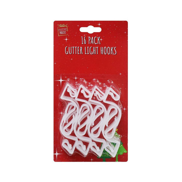 Festive Magic Extra Large Gutter Christmas Light Hooks | Pack of 16 - Choice Stores