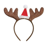 Festive Magic Glitter Reindeer Antlers with Santa Hat - Choice Stores