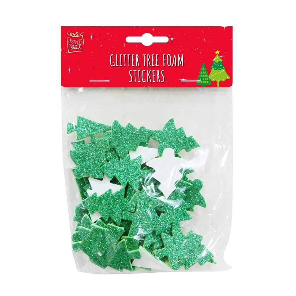 Festive Magic Glitter Tree Foam Stickers - Choice Stores