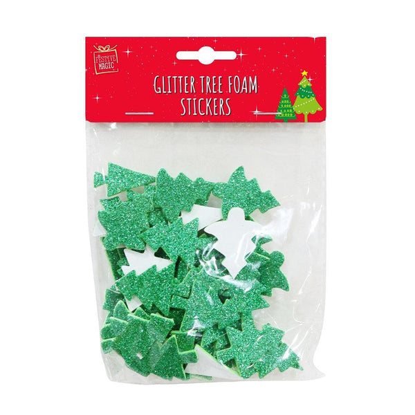 Festive Magic Glitter Tree Foam Stickers - Choice Stores