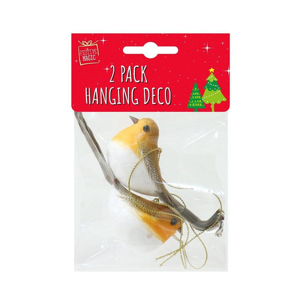 Festive Magic Hanging Robin Decoration | Pack of 2 - Choice Stores