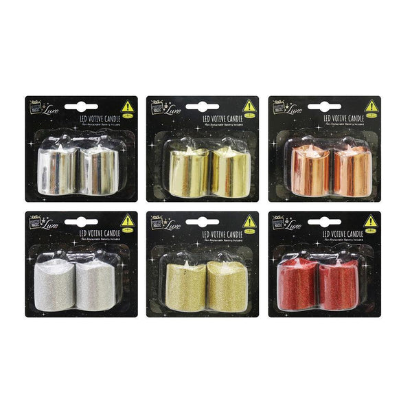 Festive Magic Luxe Assorted Colour LED Votive Candle | 2cm - Choice Stores