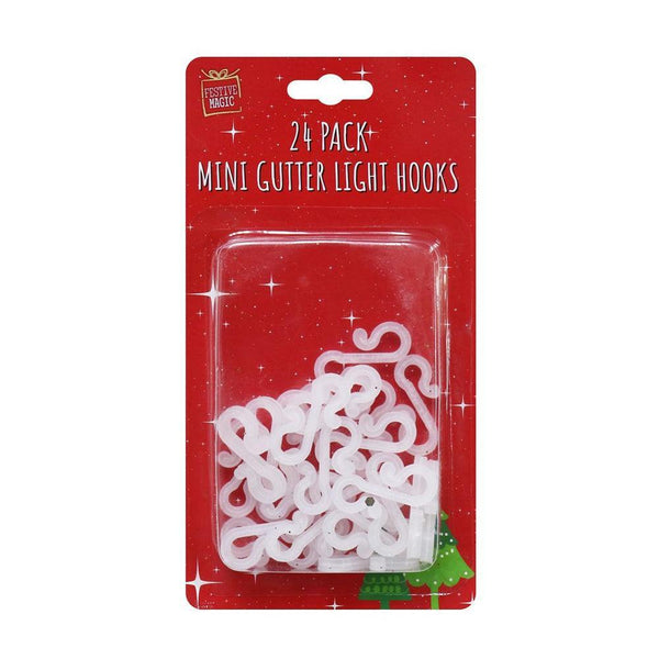 Festive Magic Mini Gutter Light Hooks | Pack of 24 - Choice Stores