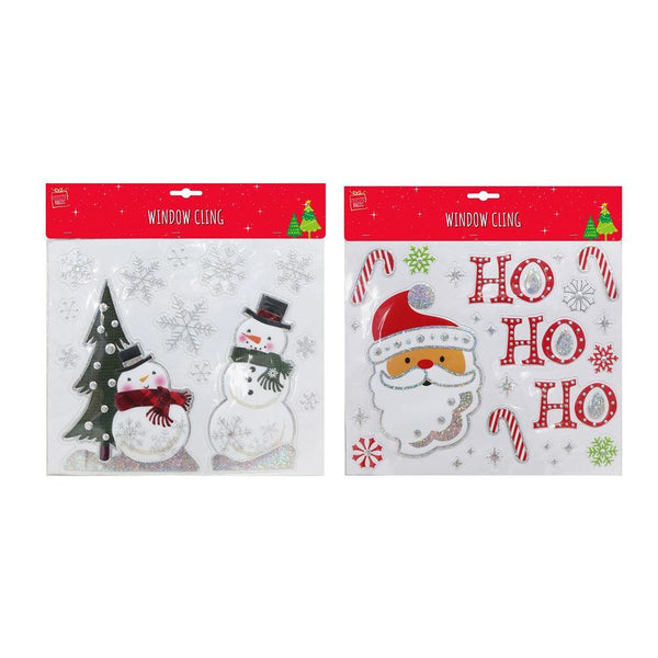 Festive Magic Puffy Glitter Christmas Window Clings | Assorted - Choice Stores