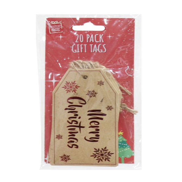 Festive Magic Red Foil Merry Christmas Gift Tags | Pack of 20 - Choice Stores