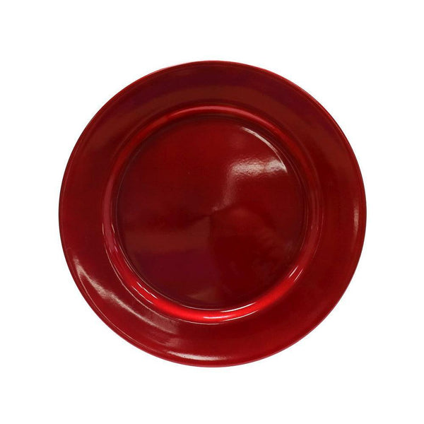 Festive Magic Red Glitter Finish Plate | 33cm - Choice Stores