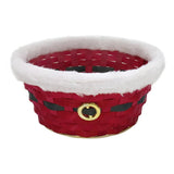 Festive Magic Santa Gold Buckle Basket with Plush Trim | 17cm - Choice Stores