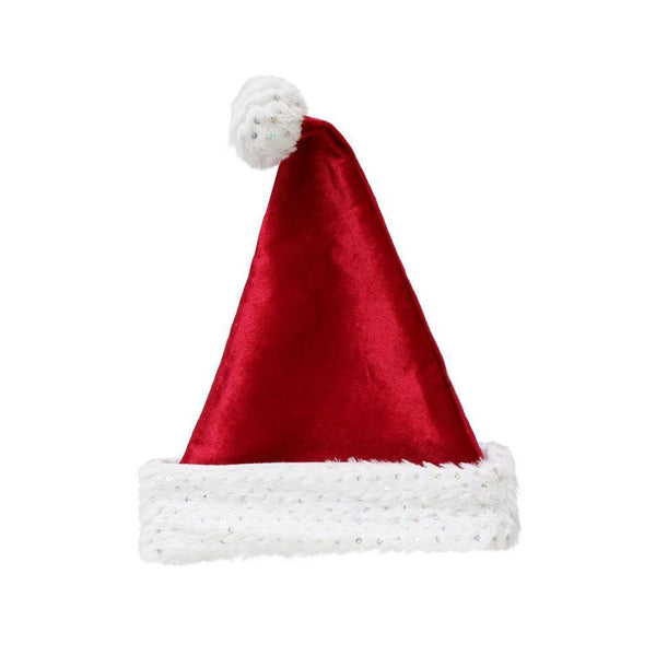Festive Magic Santa Hat with Silver Sequin Trim | 43cm - Choice Stores