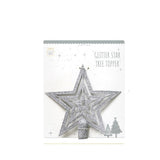 Festive Magic Silver Glitter Star Tree topper | 18.5cm - Choice Stores