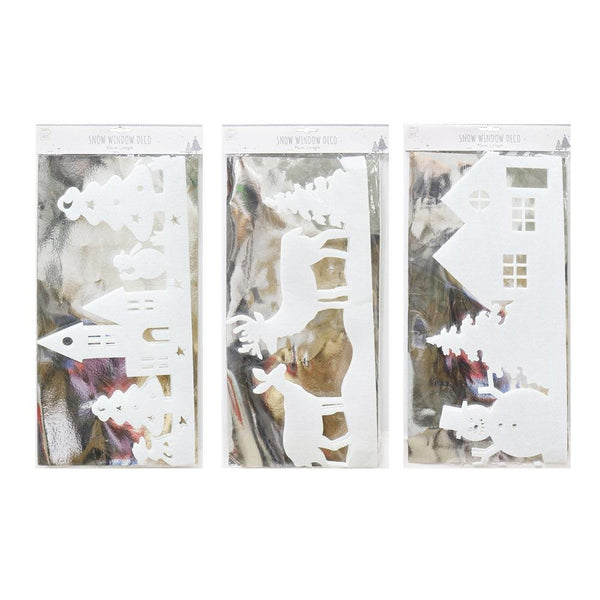 Festive Magic Snowy Scene Felt Window Decoration | Assorted - Choice Stores