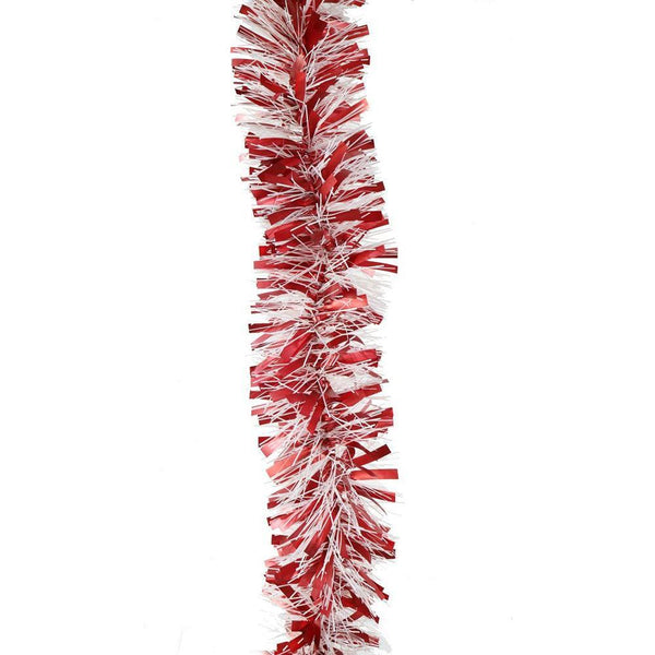 Festive Magic Two Tone Red & White Mix Cut Tinsel | 2m - Choice Stores