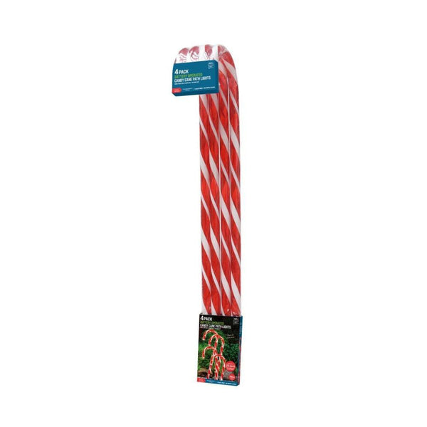 Festive Magic Warm White Battery Operated LED Candy Cane Path Lights | Pack of 4 - Choice Stores