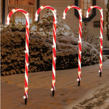 Festive Magic Warm White Battery Operated LED Candy Cane Path Lights | Pack of 4 - Choice Stores