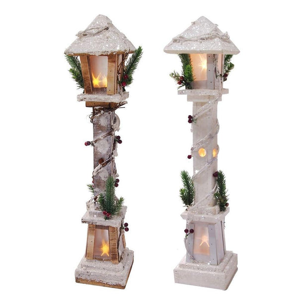 Festive Magic Warm White Battery Operated LED Lampost with Star Lights | Assorted - Choice Stores