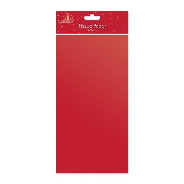 Festive Red Coloured Tissue Paper | 10 Sheets - Choice Stores