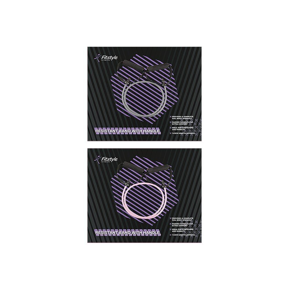 Fitstyle Resistant Band with Handle | Assorted - Choice Stores