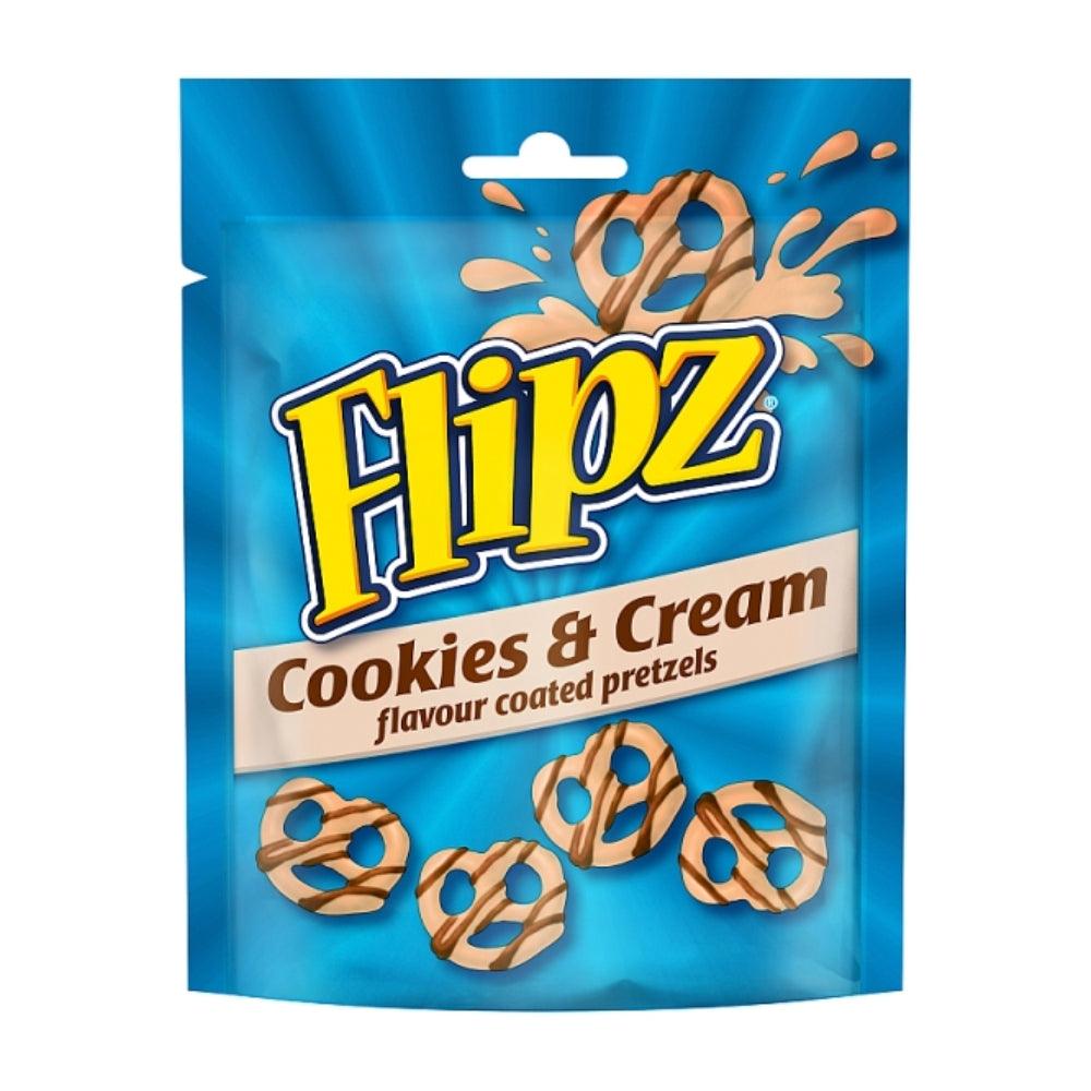 Flipz Cookies &amp; Cream Flavoured Coated Pretzels | 90g - Choice Stores