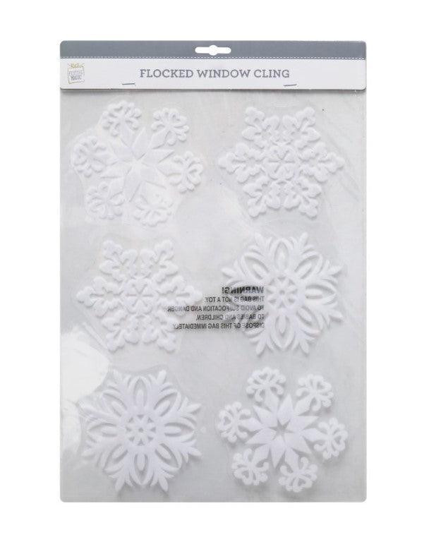 Flocked Snowflakes Window Sticker | 29.5 x 40 cm - Choice Stores