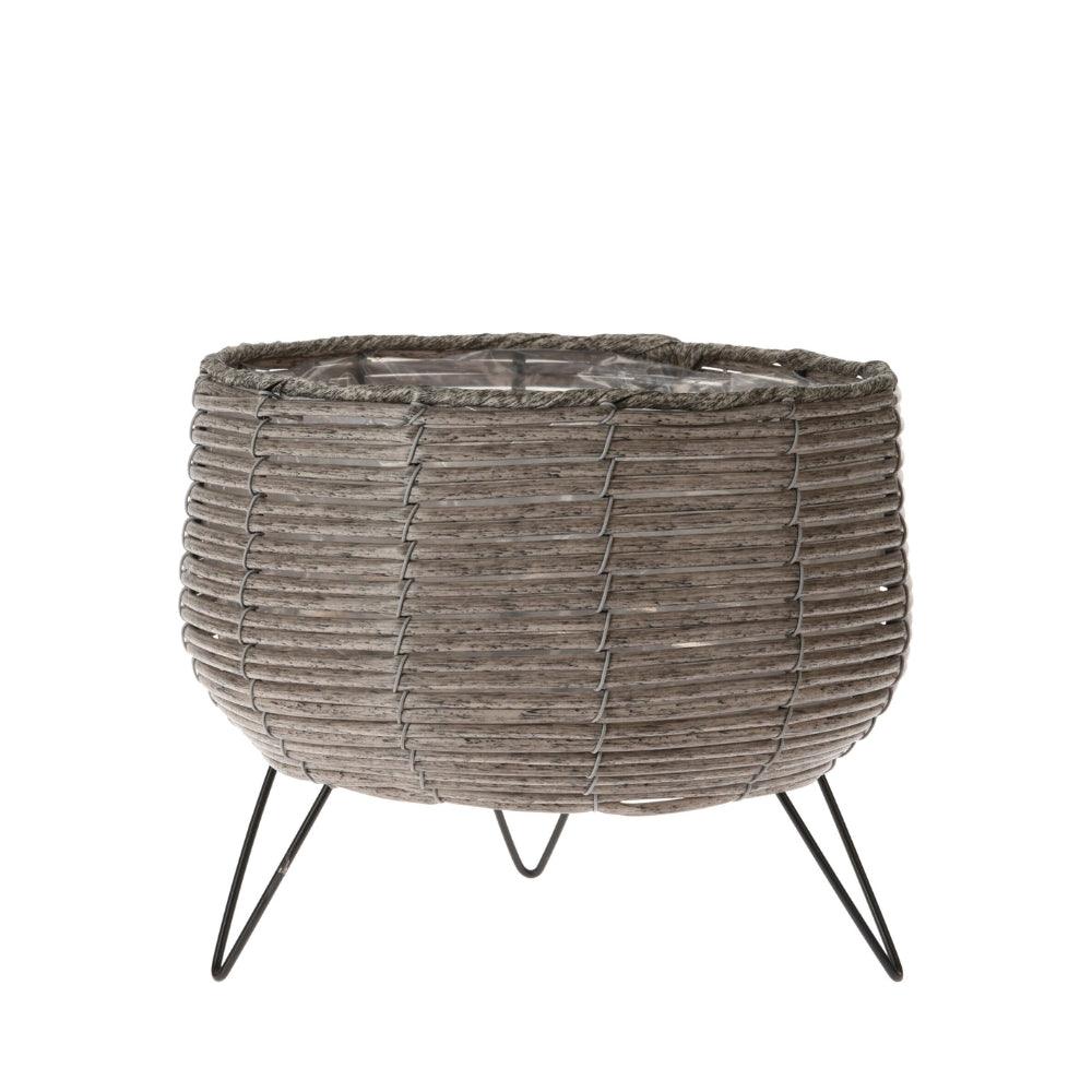 Flower Pot With Legs | Taupe - Choice Stores
