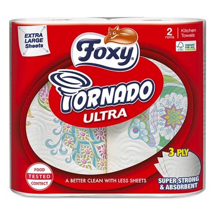 Foxy Tornado 3ply Kitchen Roll | Pack of 2 - Choice Stores