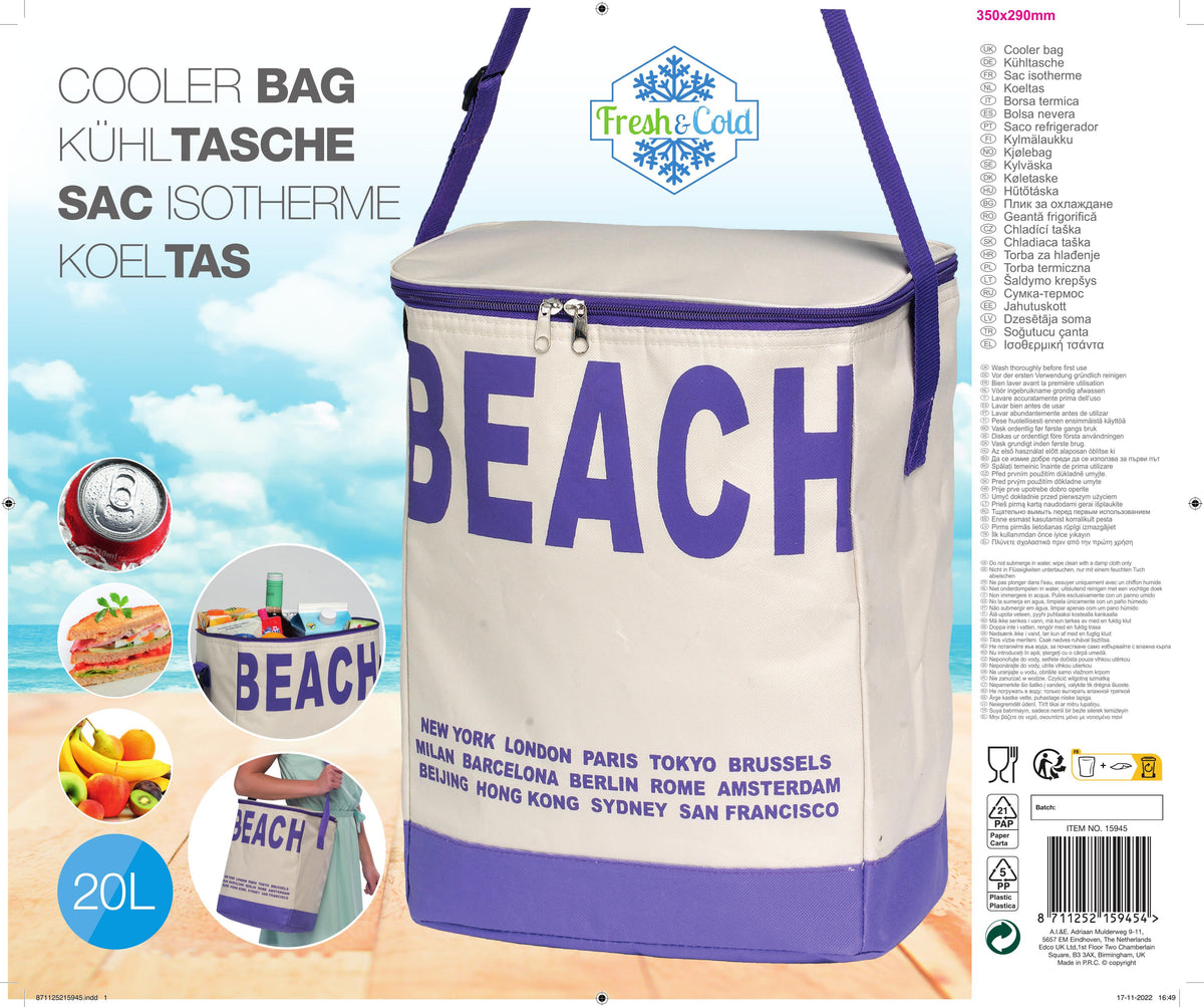 Fresh &amp; Cold Shoulder Cooler Beach Bag | 20L - Choice Stores