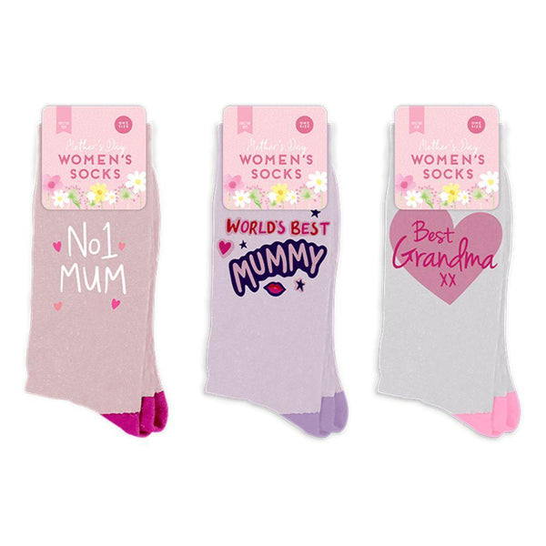Gem Mother's Day Ladies Novelty Socks | 3 Assorted - Choice Stores
