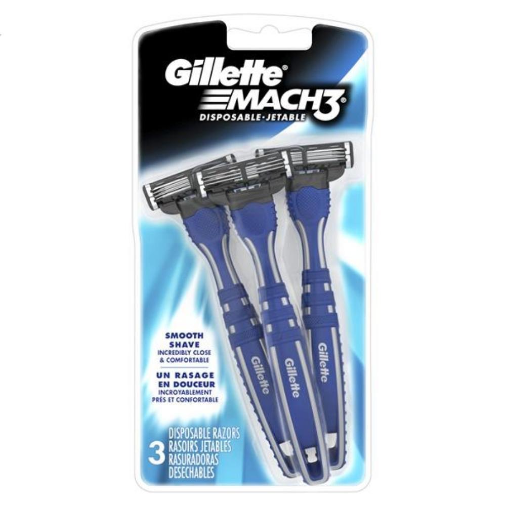 Gillette Mach 3 Disposable Razors | 3 Pack - Choice Stores