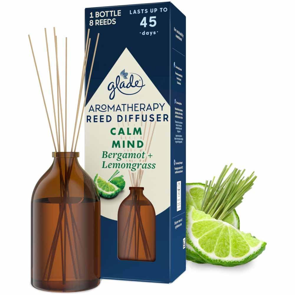 Glade Aromatherapy Reed Diffuser Calm Mind with Bergamot & Lemongrass | 80ml - Choice Stores