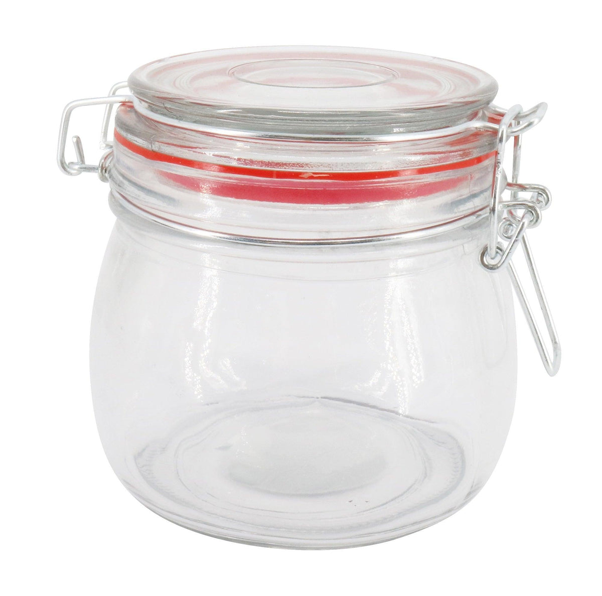 Glass Storage Jar With Clip Lid | 500 ml - Choice Stores
