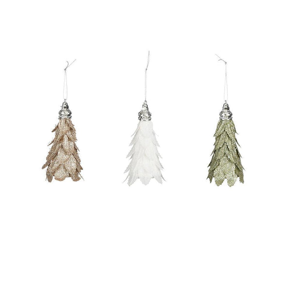 Glittered Christmas Tree Decoration | Assorted - Choice Stores