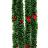 Green Chunky Tinsel Berry & Bows 2.4mtr - Choice Stores