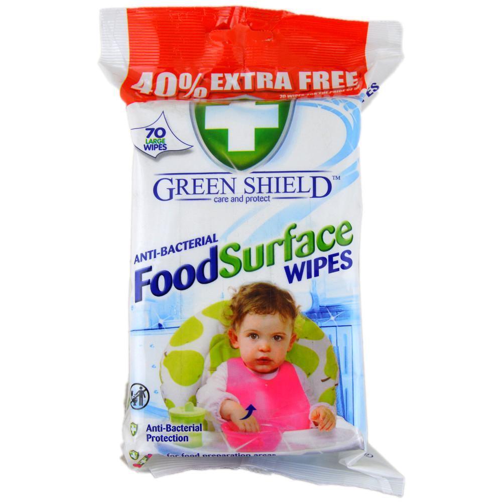 Greenshield Antibacterial Food Surface Wipe | Pack 70 - Choice Stores
