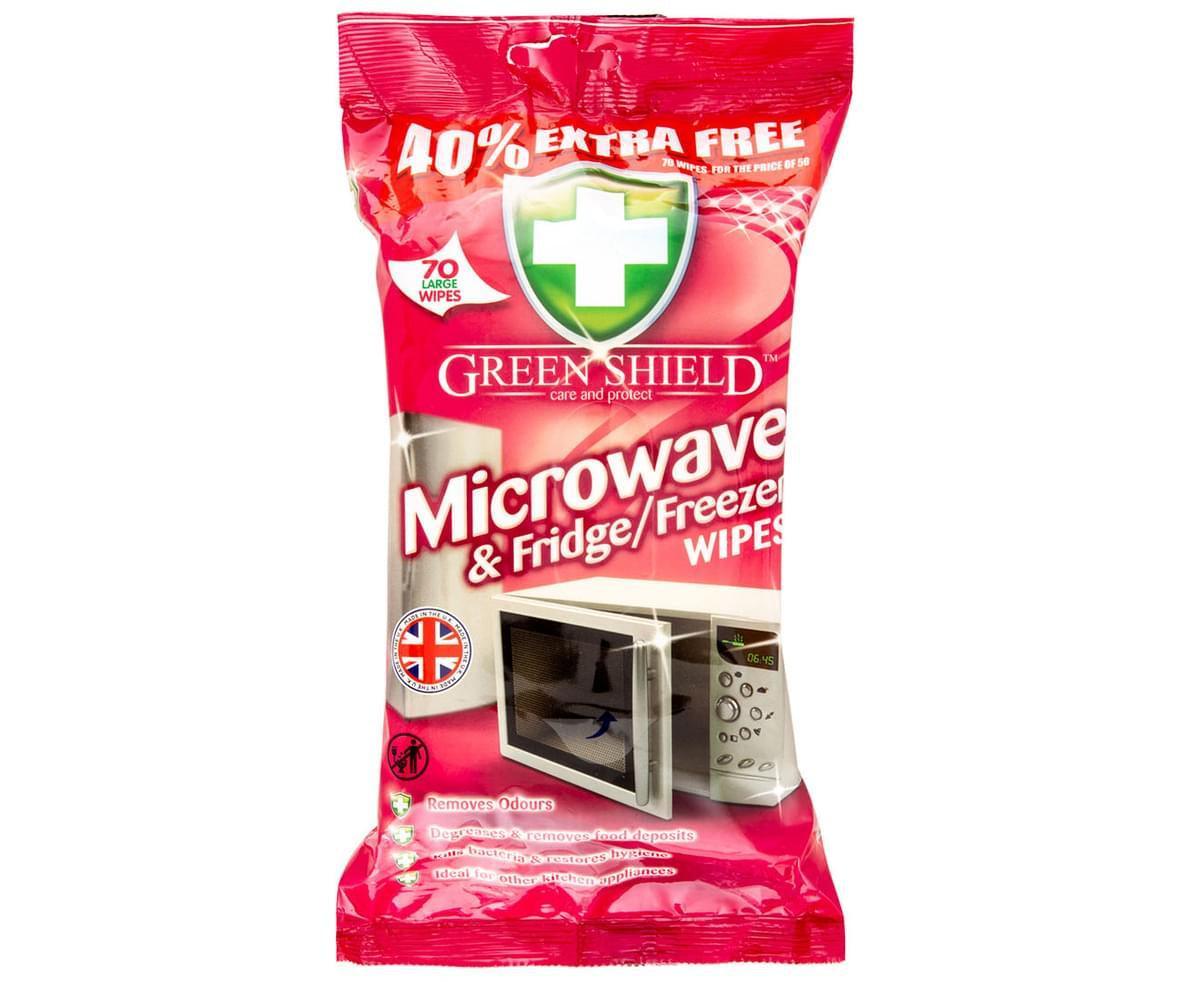 Greenshield Microwave, Fridge &amp; Freezer Wipes | Pack of 70 - Choice Stores