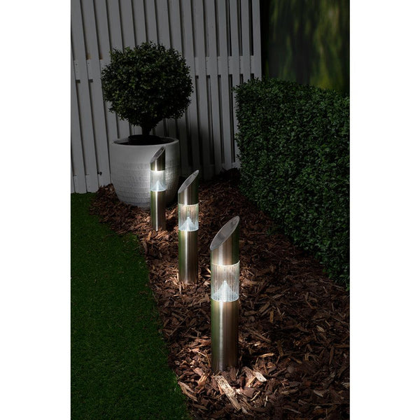 Grundig Stainless Steel Solar Lamps | Set of 3 - Choice Stores