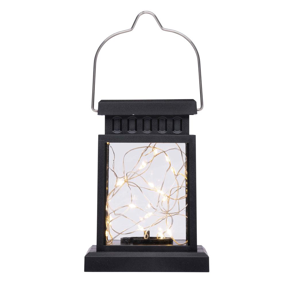Grundig Warm White Solar LED Hanging Square Black Lantern - Choice Stores