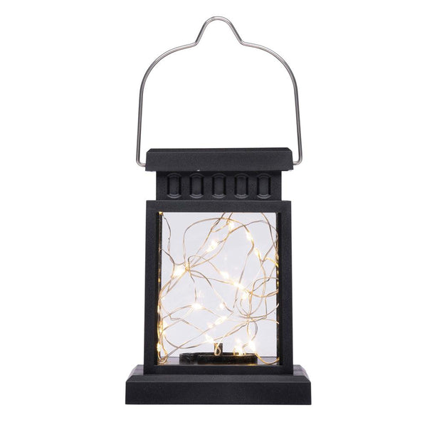 Grundig Warm White Solar LED Hanging Square Black Lantern - Choice Stores