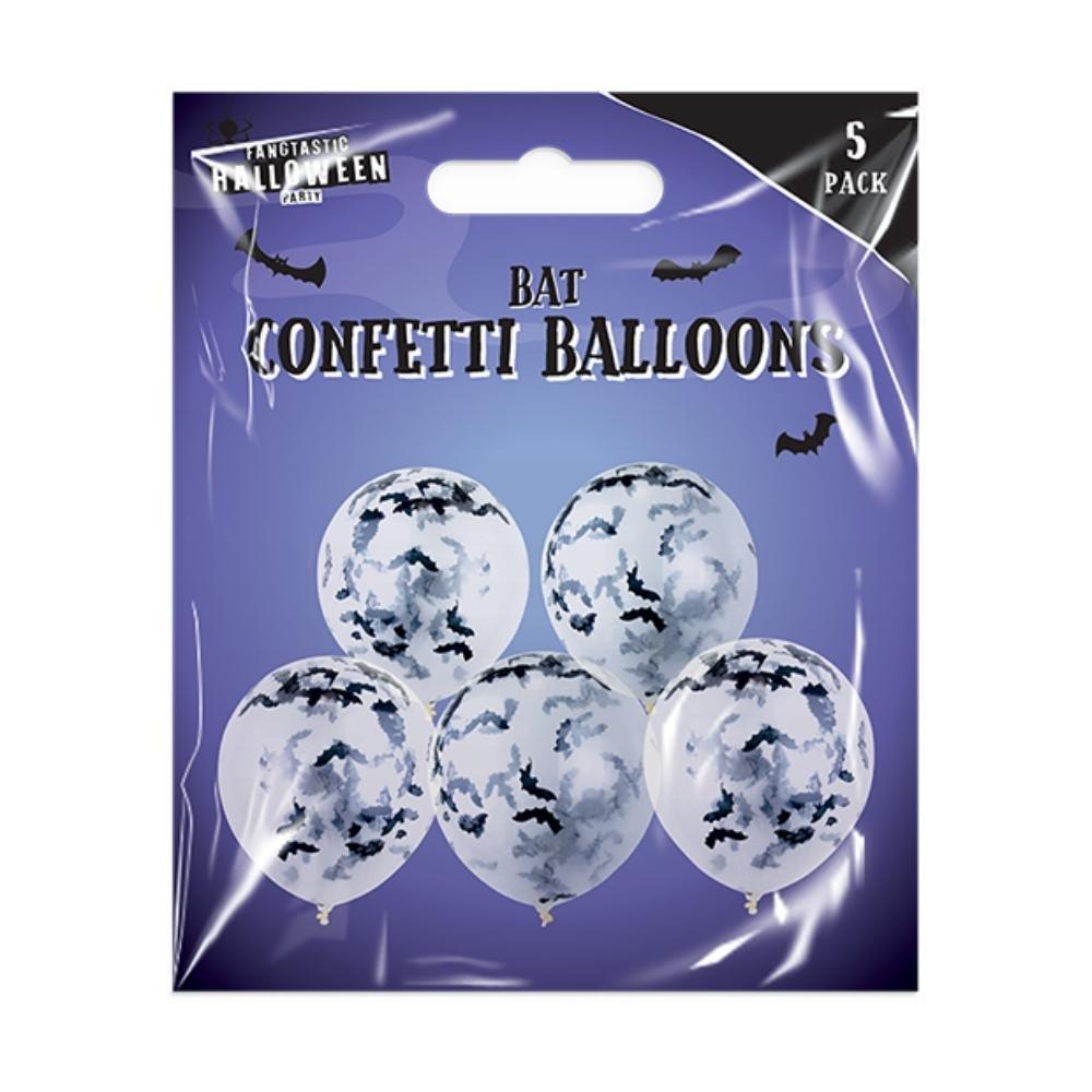 Halloween Bat Confetti Balloons | 5 Pack - Choice Stores