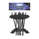 Halloween Bat Paper Straws | 16 Pack - Choice Stores