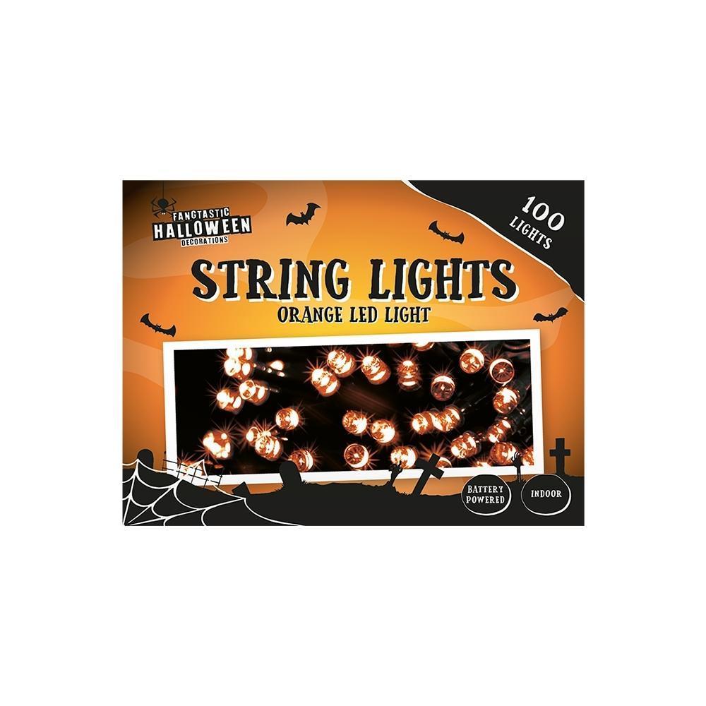 Halloween Orange LED String Lights | 100 Lights - Choice Stores