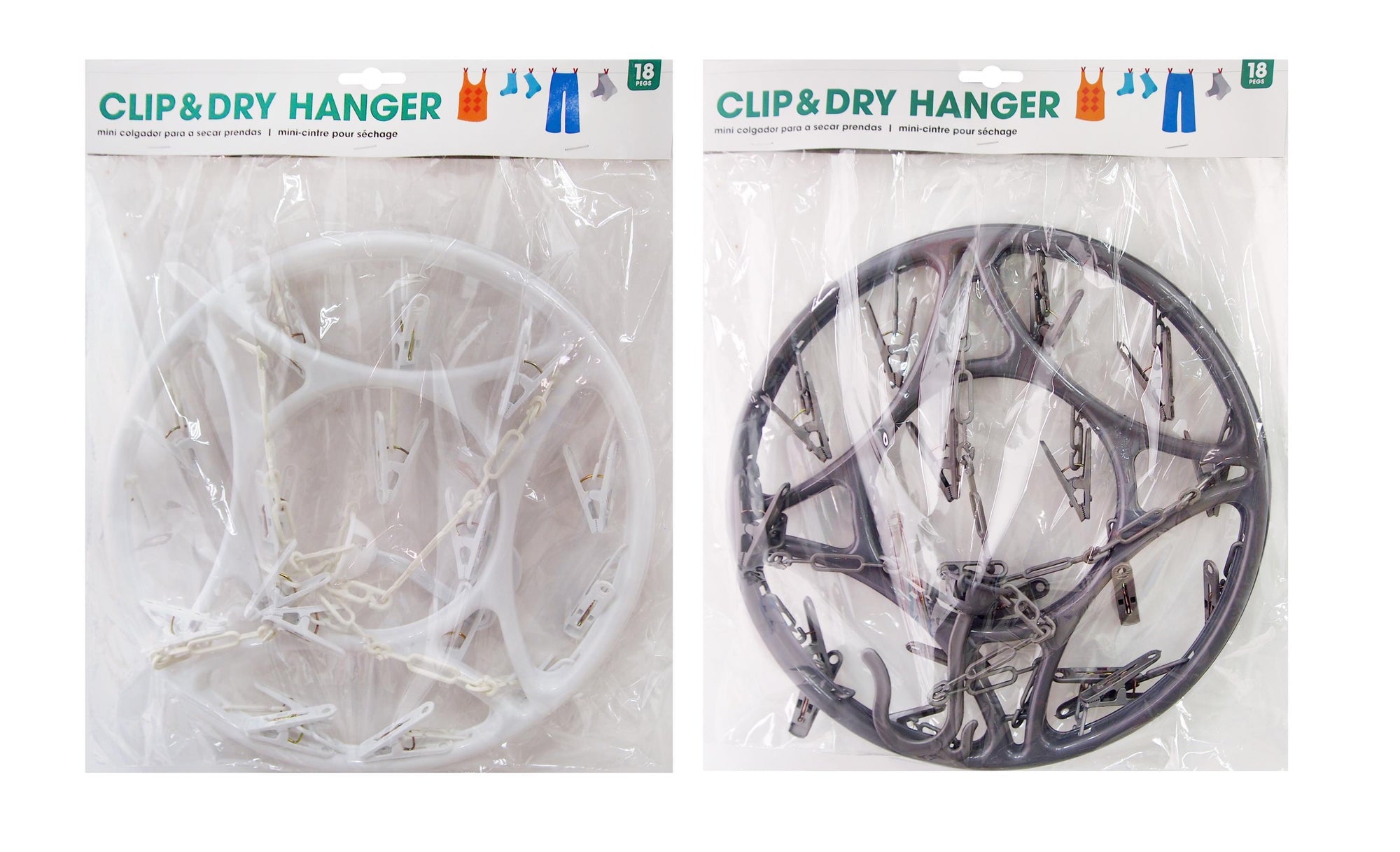 Hanging Clothes Dryer 18 Clothes Pegs | Assorted - Choice Stores
