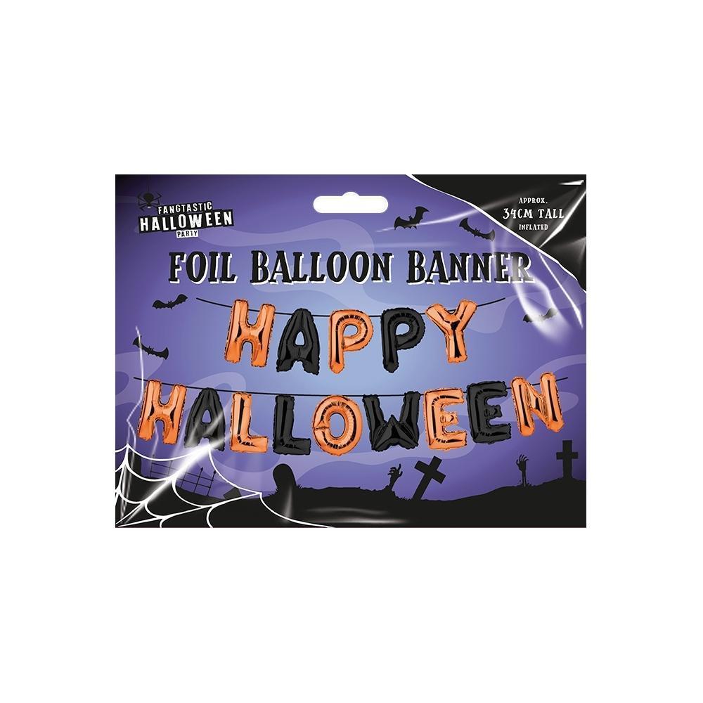 Happy Halloween Foil Balloon Banner | 34cm - Choice Stores