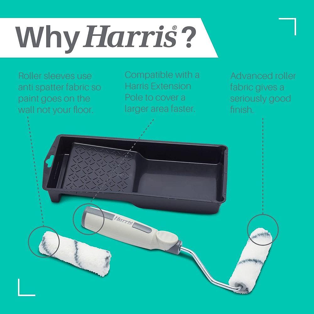 Harris Seriously Good Walls & Ceilings Medium Pile Paint Roller Set with Tray | 4in| 2 Sleeves - Choice Stores