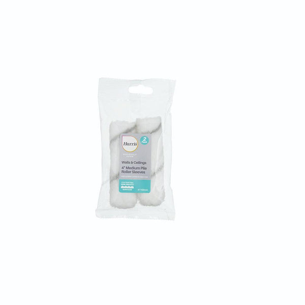 Harris Seriously Good Walls & Ceilings Medium Pile Roller Sleeves | 4in | Pack of 2 - Choice Stores