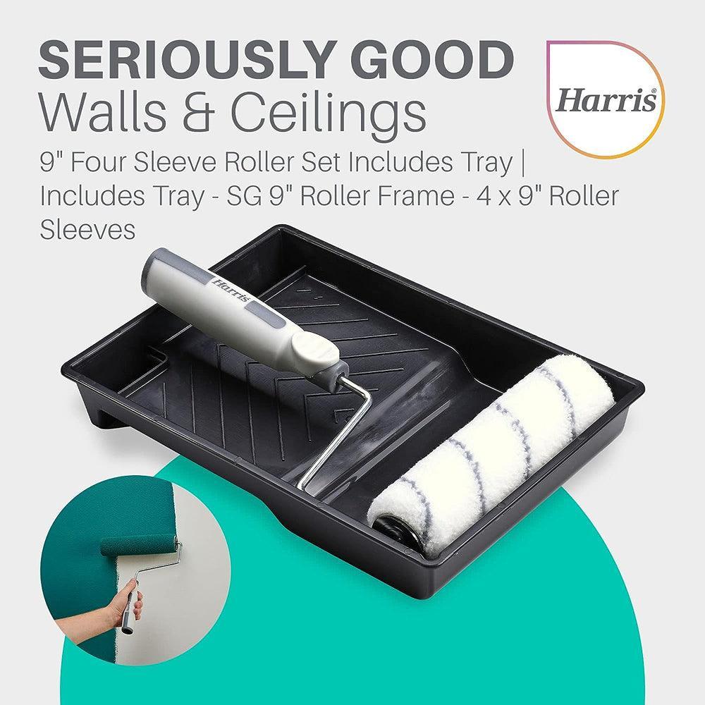 Harris Seriously Good Walls & Ceilings Sleeve Set | 9in| Pack of 4 - Choice Stores