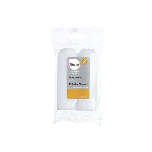 Harris Seriously Good Woodwork Gloss Roller Sleeves | 4in | Pack of 2 - Choice Stores