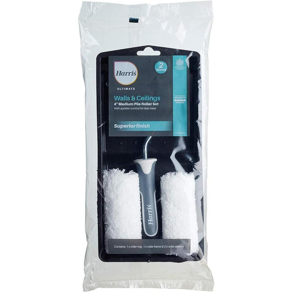Harris Ultimate Walls & Ceilings Medium Pile Roller Set | 4in | 2 Sleeves - Choice Stores