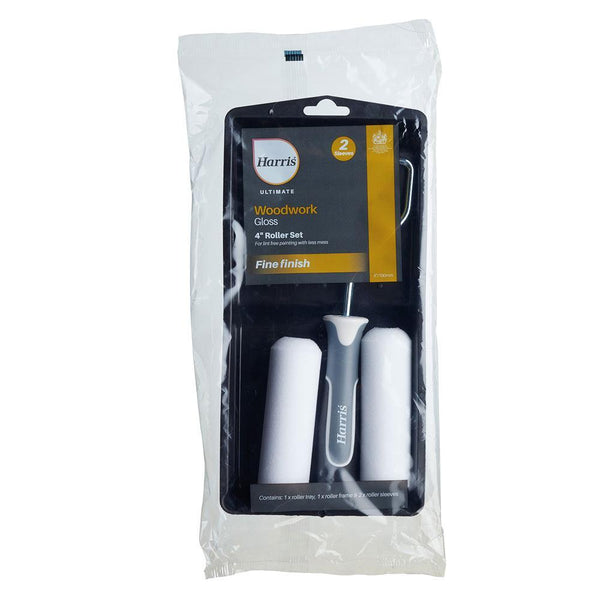 Harris Ultimate Woodwork Gloss Roller Set | 4in | 2 Sleeves - Choice Stores